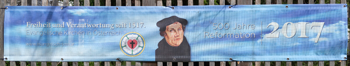 Plakat zu 500 Jahre Reformation im Jahr 2017