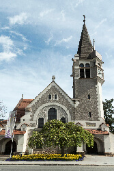 Südansicht der Evangelischen Gustav-Adolf-Kirche