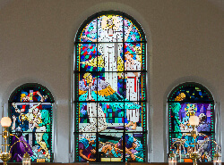 Obergeschoss, Westfenster: Auferstehung Christi